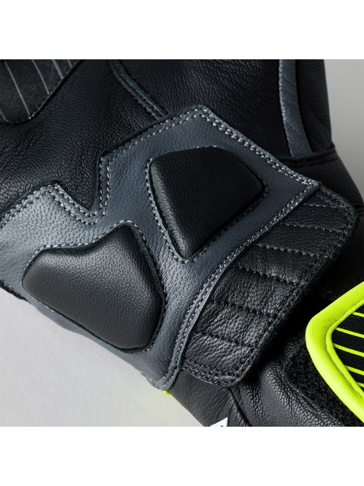 Rękawice motocyklowe skórzane RST Fulcrum czarno-żółte-fluo