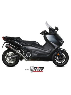 Pełny układ wydechowy (Oval) MIVV do Yamaha T-Max 530 (17-19) / 560 (20-21) czarny