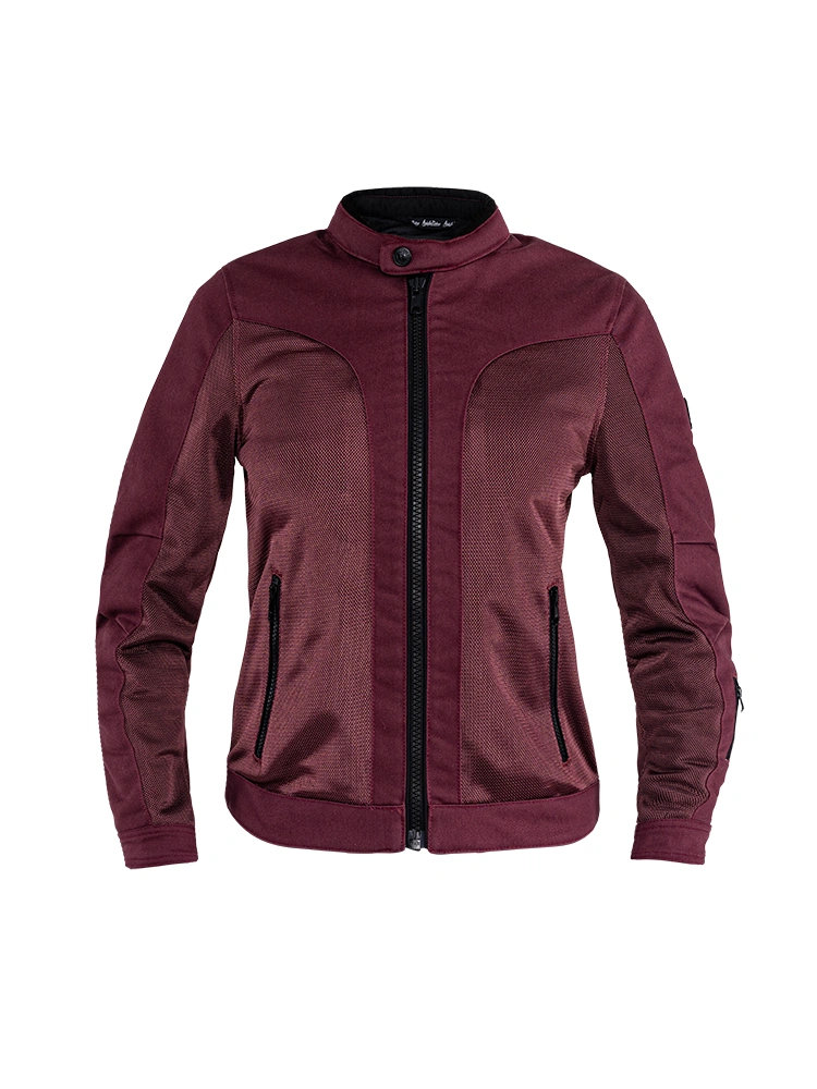 Kurtka motocyklowa tekstylna damska John Doe Aero Mesh bordowa