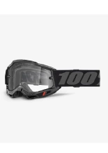 Gogle motocyklowe 100% Accuri 2 z podwójną szybką przezroczystą, czarno-szare