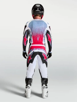 Spodnie cross Alpinestars MX Fluid Drag czarno-biało-niebieskie