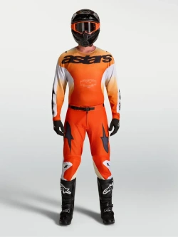 Spodnie cross Alpinestars MX Racer Amber biało-czarno-czerwone