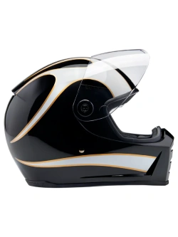 Kask integralny Biltwell Lane Splitter Flames czarno-biały