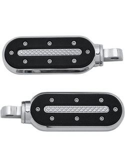 Podnóżki Heavy Industrie chrom + adaptery 8886 Kuryakyn do Harley Davidson XL 1200 (wybrane modele)