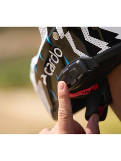 Kask enduro Cardo Venture czarno-biało-niebieski