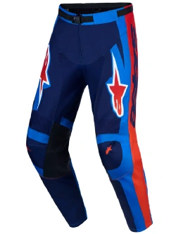 Spodnie cross Alpinestars MX Racer Hunt niebiesko-czerwone