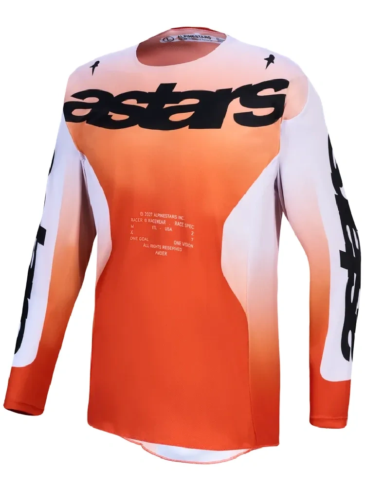 Bluza cross Alpinestars MX Racer Amber biało-czarno-czerwona