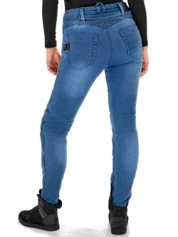 Jeansy motocyklowe damskie Shima Zenith niebieskie