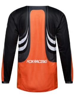 Bluza enduro dziecięca Fox 180 Draft czarno-pomarańczowa