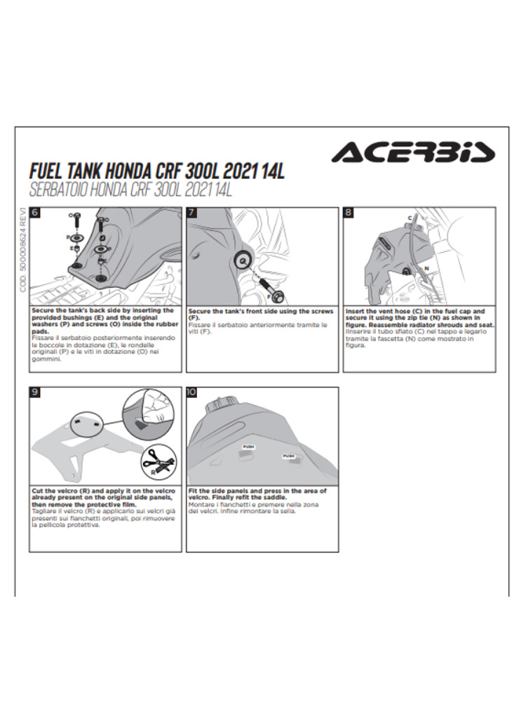 Bak paliwa Acerbis do Honda CRF 300L (14 litrów)