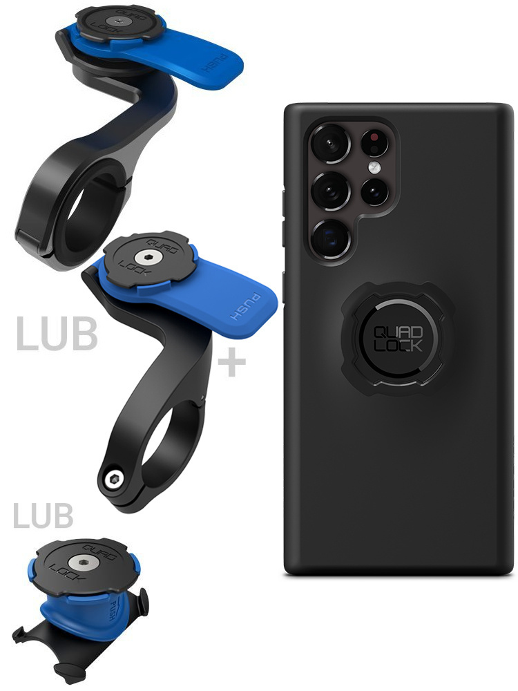 Zestaw rowerowy: etui na telefon Samsung Galaxy S22 Ultra + mocowanie Quad Lock