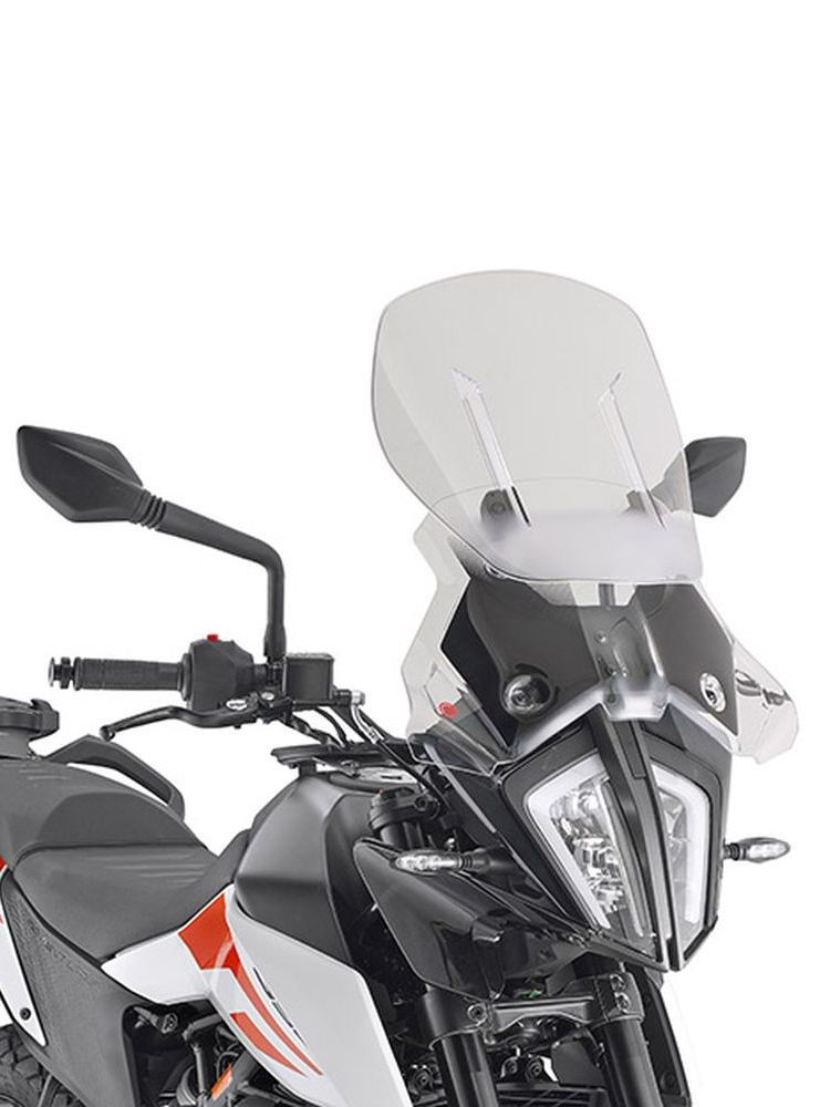 Szyba motocyklowa regulowana Kappa KTM 390 Adventure (20-)/ 790 Adventure/ R (19-20)/ 890 Adventure (21-22) przeźroczysta