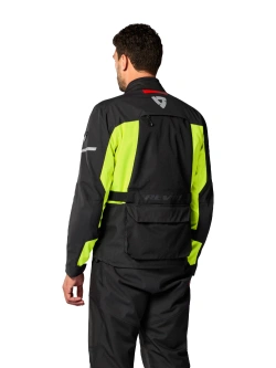 Kurtka motocyklowa tekstylna REV’IT! Outback 5 H2O czarno-fluo żółta