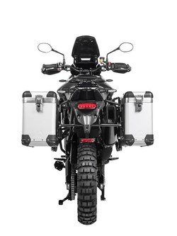 Zestaw: kufry boczne z anodowanego aluminium "And-S" Zega Pro + stelaże czarne Touratech Triumph Tiger 900 Rally / Pro / GT / GT Pro (20-) (31+38L)