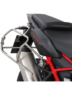 Zestaw: kufry boczne + stelaże Hepco&Becker Xplorer Cutout do Honda CRF 1100 L Africa Twin (19-21) (kufry czarne, stelaż srebrny)