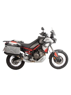 Zestaw: kufry boczne + stelaże Hepco&Becker Xplorer Cutout Aprilia Tuareg 660 (25-) srebrne