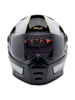 Kask integralny Biltwell Lane Splitter Flames czarno-biały