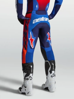 Spodnie cross Alpinestars MX Racer Hunt niebiesko-czerwone