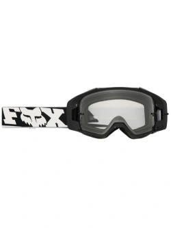 Gogle motocyklowe Fox Vue Core z przezroczystą szybką, czarno-białe