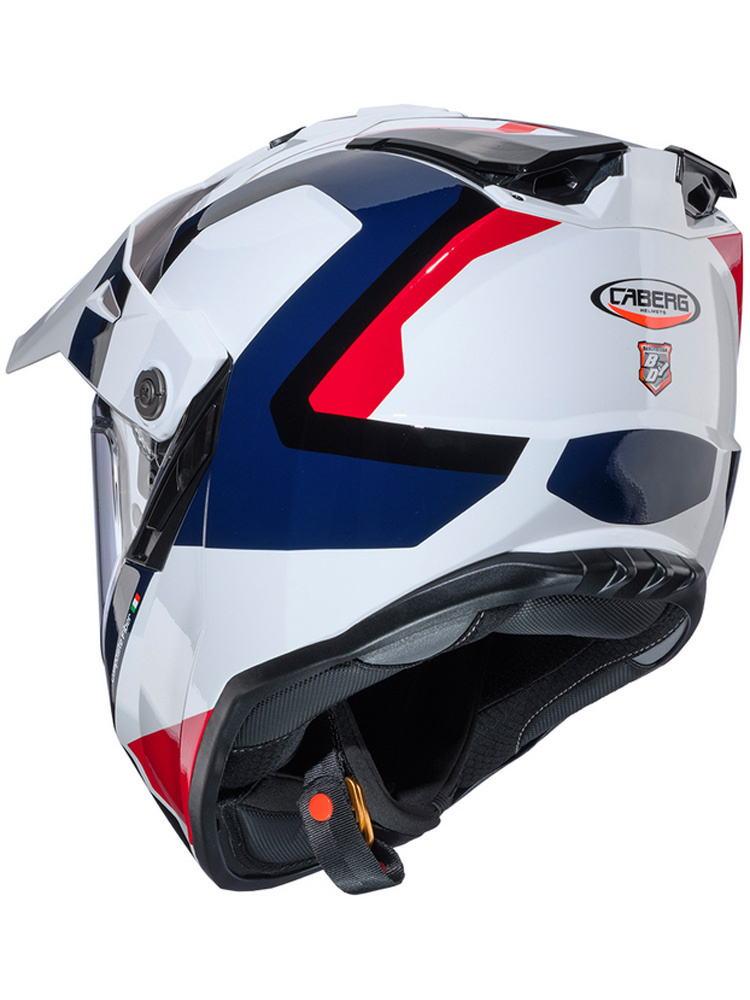 Kask adventure Caberg Tanami Scram biało-czerwono-niebieski