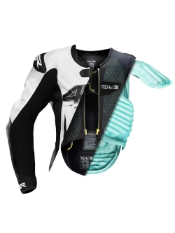 Kombinezon motocyklowy damski dwuczęściowy 4SR RR Power AR czarno-biały