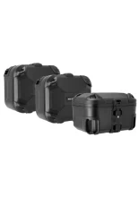 Zestaw: kufry boczne DUSC L + kufer centralny DUSC L + stelaże PRO + stelaż Adventure-Rack SW-Motech Ducati Multistrada V2/ S (12,13,14) (24-) [poj.: 3 x 41l]