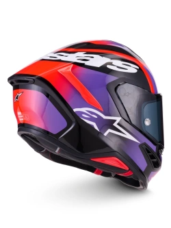 Kask integralny Alpinestars S-R7 Lumen czarno-fioletowo-czerwony