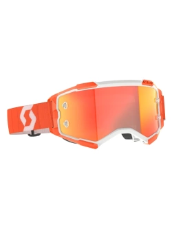 Gogle motocyklowe Scott Fury pomarańczowo-białe z pomarańczową szybką
