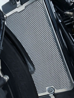 Osłona chłodnicy R&G aluminiowa do Triumpha Bonneville Bobber (17-) szara