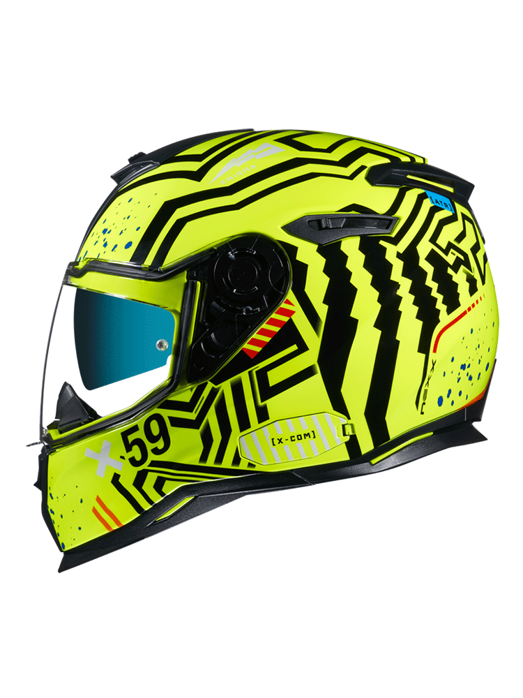 Kask integralny Nexx SX.100 Enigma żółto-czarny