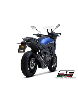 Pełny układ wydechowy 2-1, SC-Project SC1-S Carbon, Czarny kolektor - Yamaha Tracer 700 [20], Tracer 7 / GT [21]