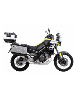 Zestaw: kufry boczne + stelaże Hepco&Becker Xplorer Cutout do Aprilia Tuareg 660 (22-24) srebrne
