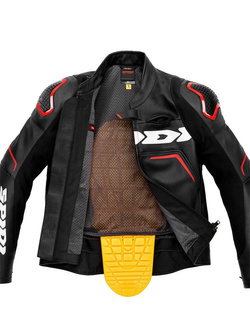 Kurtka motocyklowa skórzana Spidi Evorider 2 czarno-czerwona