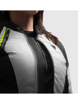 Kurtka motocyklowa damska tekstylna Rebelhorn Swift czarno-szara-fluo