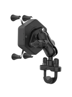 Uchwyt na telefon RAM X-Grip z adapterem tłumiącym wibracje i podstawą w kształcie litery U - krótki