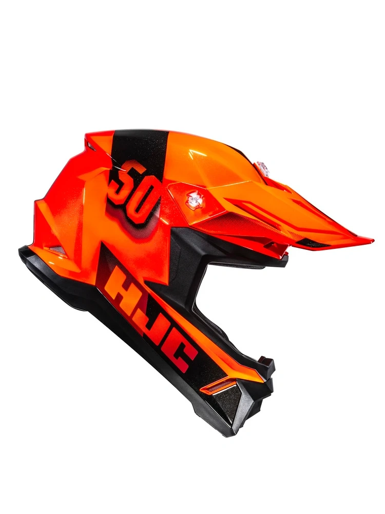 Kask dziecięcy enduro HJC Y50 Dash pomarańczowo-czarny