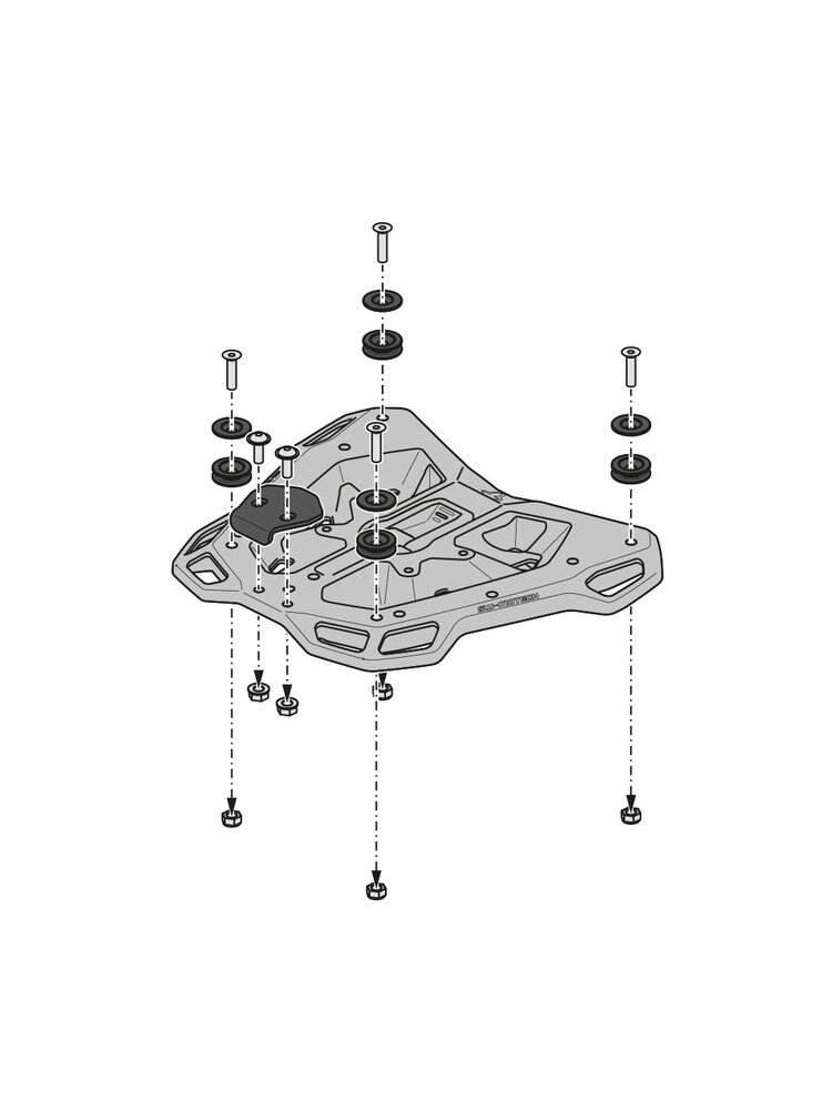 Stelaż pod kufer centralny SW-MOTECH Street-Rack Honda CB500 Hornet (23-)/ CBR 500 R (23-)