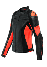 Kurtka motocyklowa damska skórzana Dainese Racing 4 czarno-czerwona