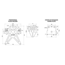 Uniwersalne mocowanie tablicy rejestracyjnej Lampa Aero-X Evo 5 z regulacją wysokości i pochylenia