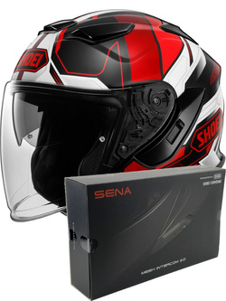 Zestaw: kask otwarty Shoei J-Cruise 3 Whizzy TC-1 + dedykowany interkom motocyklowy Sena SRL 3