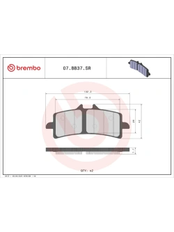 Klocki hamulcowe Brembo SR Ducati/ Husqvarna/ Kawasaki/ KTM/ Suzuki/ Yamaha (wybrane modele) [na przód, kpl. na 1 tarczę]