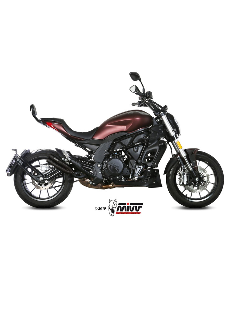 Tłumik motocyklowy Slip-On Line (Double Gun) MIVV do Benelli 502C (19-) czarny