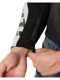 Kurtka motocyklowa skórzana REV’IT! Argon 3 czarno-biała