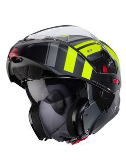 Kask szczękowy Caberg Horus X czarno-szaro-żółty