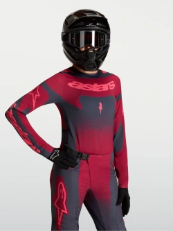 Bluza cross damska Alpinestars MX Stella Techstar Swan szaro-czerwona