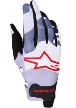 Rękawice cross dziecięce Alpinestars MX Radar czarno-fioletowo-czerwone
