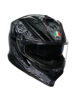 Kask integralny AGV K7 Damascus czarno-srebrny