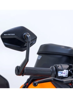 Lusterka motocyklowe Sw-Motech Sport na koniec kierownicy Aprilia Tuono V4 1100 (21-), Ducati Monster 937/ + (21-25)/ SP (23-25), KTM Duke 390 (17-) czarne