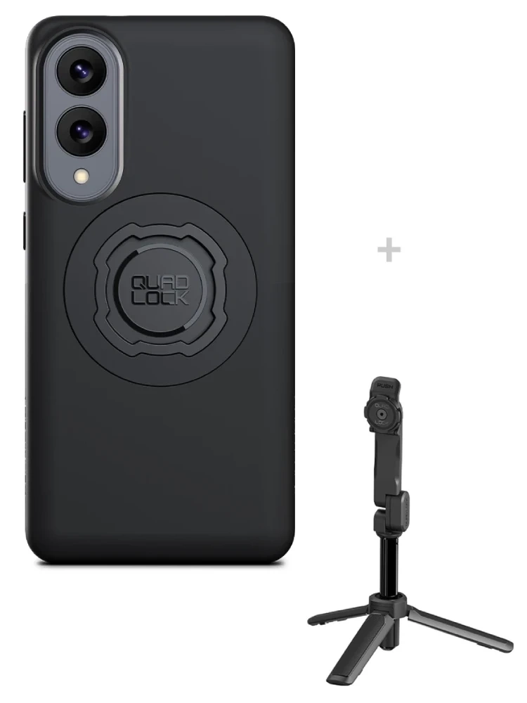 Zestaw: etui MAG na telefon Samsung Galaxy S25 Edge (magnetyczne) + statyw/ selfie stick Quad Lock