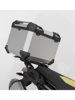 Zestaw: kufry boczne + kufer centralny + stelaże TRAX ADV do motocykla Aprilia Tuareg 660 (21-)/ Rally (24-) [całkowita pojemność: 150l] srebrny